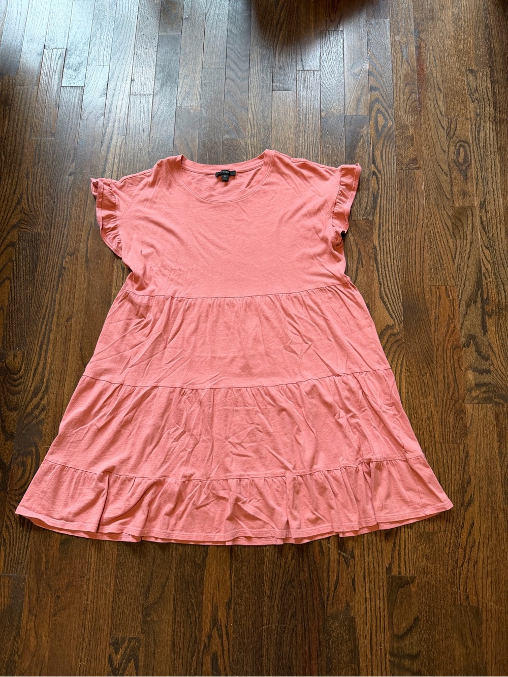 J. Crew Coral Tiered Mini Dress